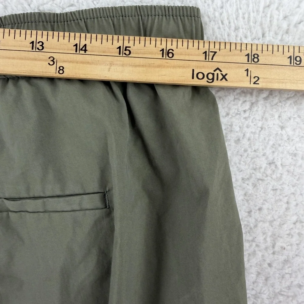 Uniqlo Cargo Pants Mens XL Y2K Green Relaxed Fit Canvas Elastic Parachute Baggy